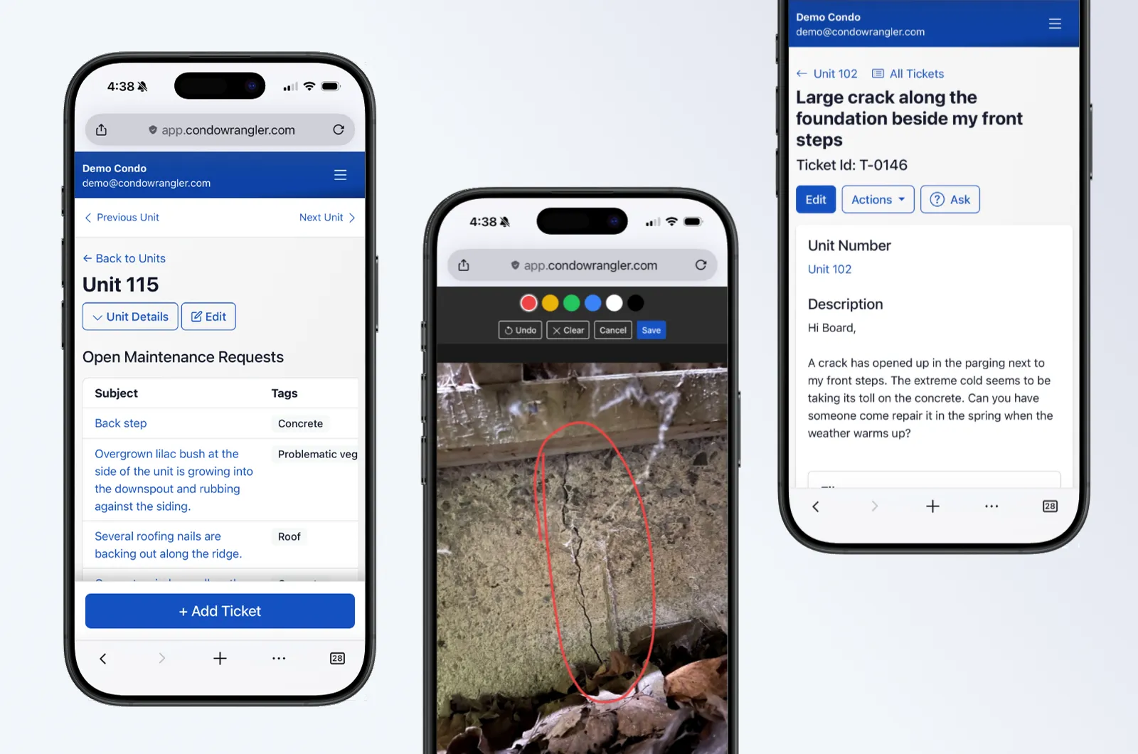 CondoWrangler on mobile