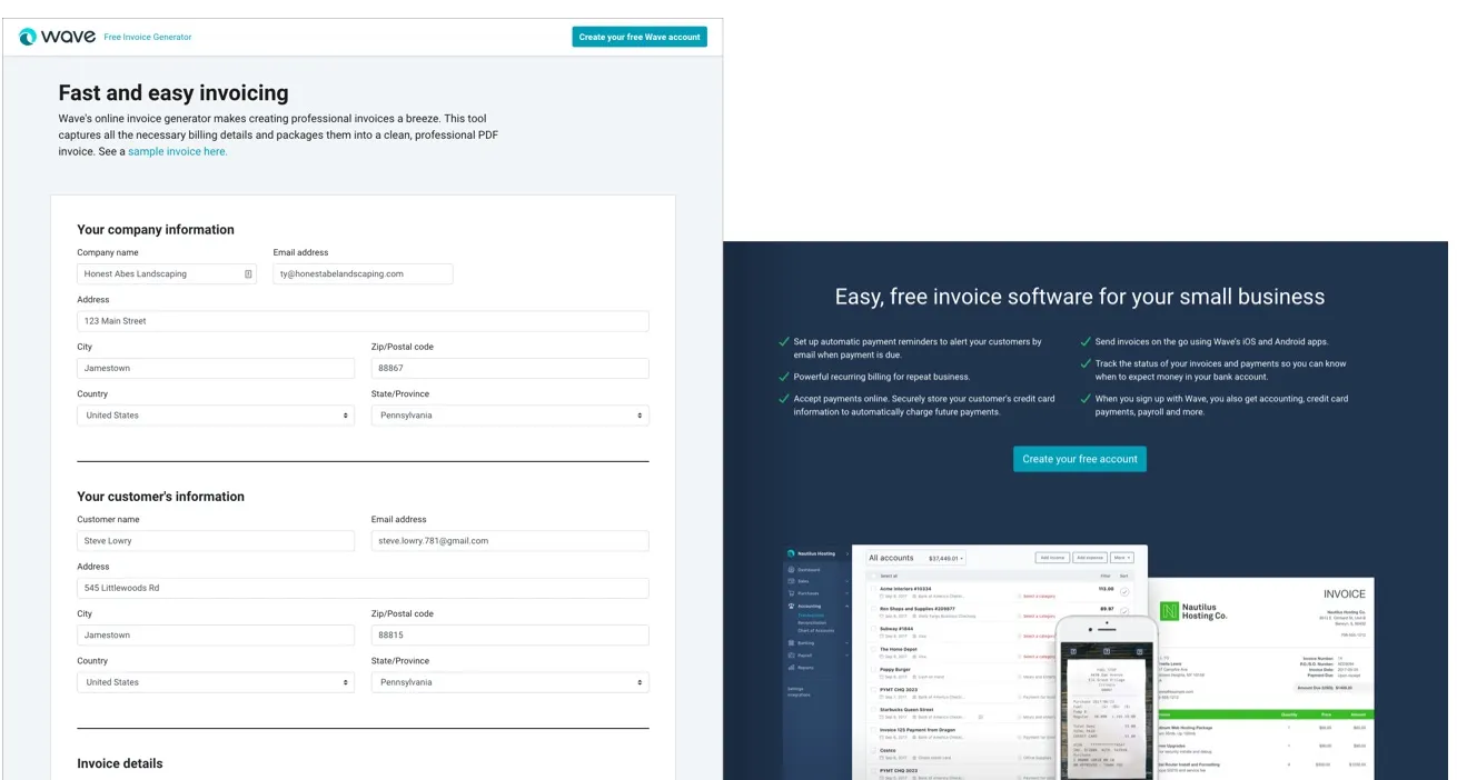 Wave - Lead gen app