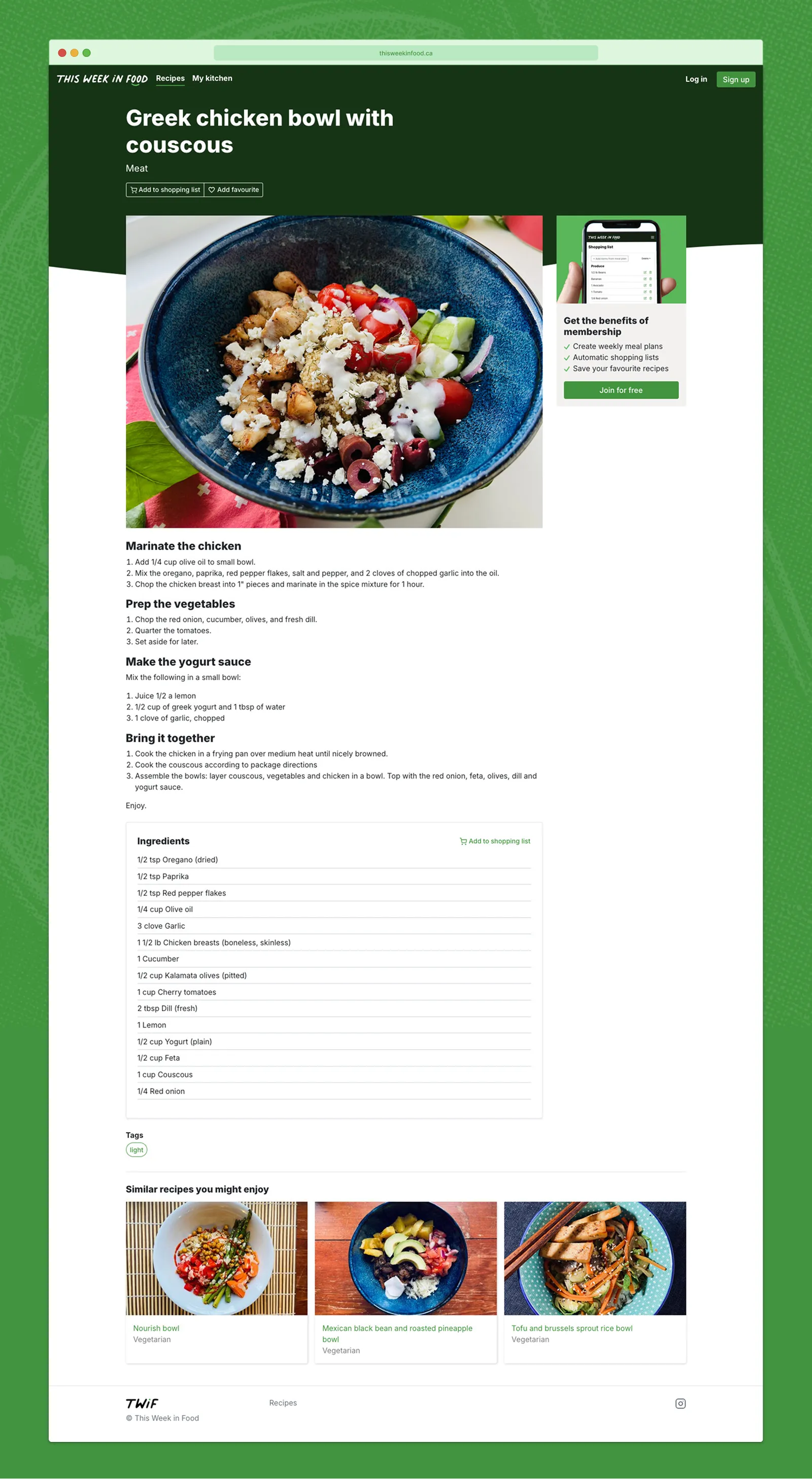 A This Week in Food recipe